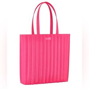 NWT Kate Spade Fragrances New York Hot Pink Quilted Large Tote Bag
